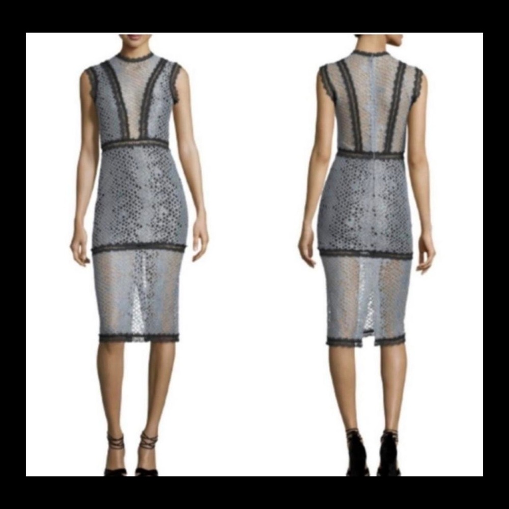 Alexis
Lace Pattern Midi Length Dress
Size: L